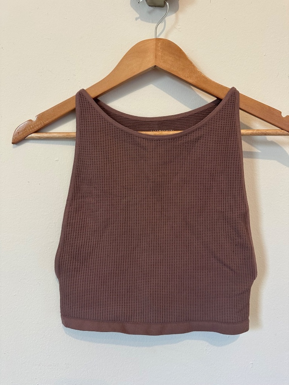 intimately free people seamless boatneck waffle tank crop top